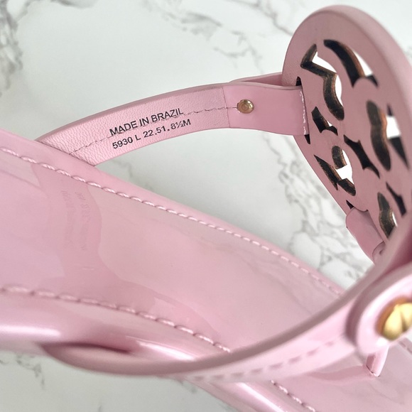 ❌❌SOLD❌❌ New Limited Edition Tory Burch Patent Leather Miller Sandals Size 8.5 - Picture 7 of 9